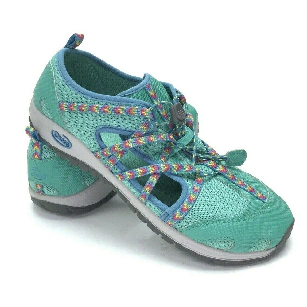 Chaco Junior Kid US Size 6 OUTCROSS Hiking Trail Green Teal  Water Shoe Sandal